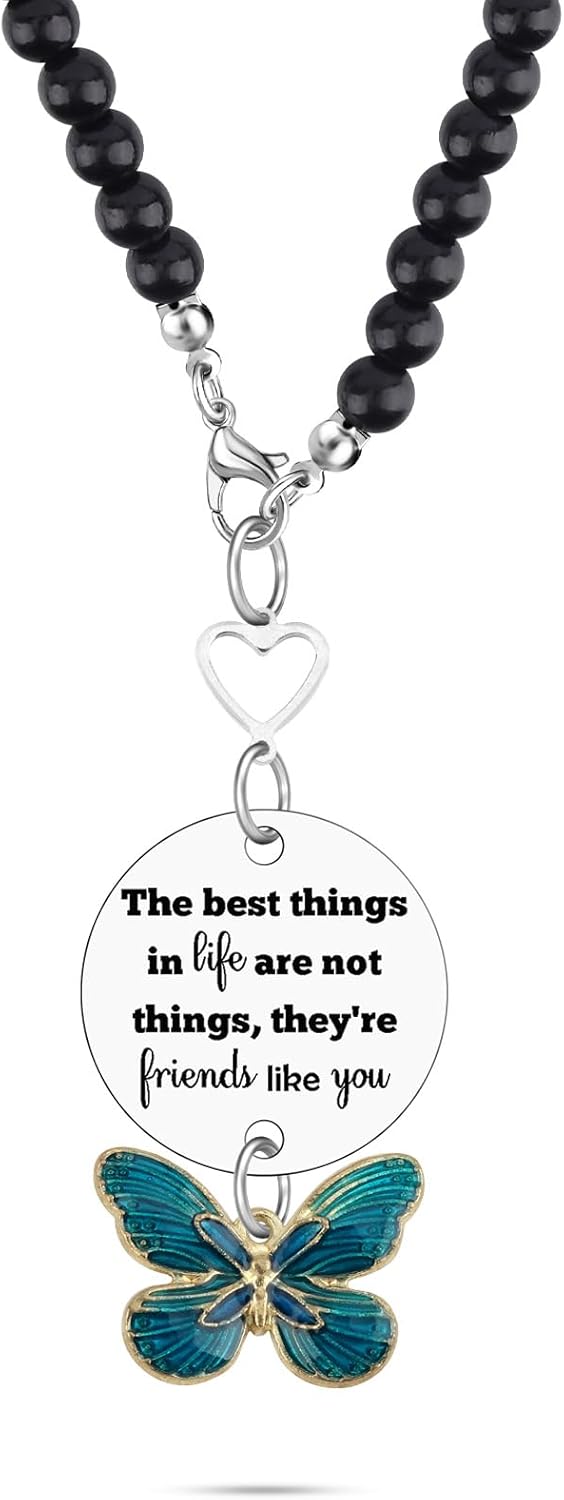 Best Friend Hanging Ornament for Car Rear View Mirror Hanging Accessories Friendship Gifts from Sister Friend BFF Mother's Day Graduation Birthday Present Mirror Car Charm