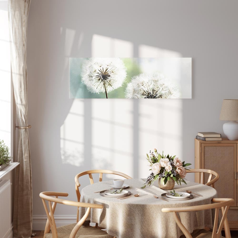 murando - Akustikbild Blumen Natur Grau, 120x40 cm, 1-teilig, Schallschutz | Verbessert Raumakustik, reduziert Hall, ideal fürs Büro oder Wohnzimmer, hochwertige Verarbeitung, schnelle Montage, stilvoll