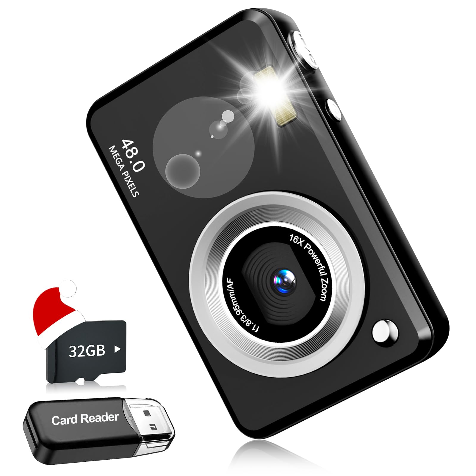 Yehtreh Kids Digital Camera - 16X Zoom, FHD 1080P/48MP, Compact, Black-picture-32