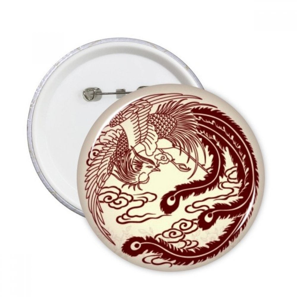 Badge Phoenixes Fly bouton vêtement décoration multicolore DIYthinker M - 3