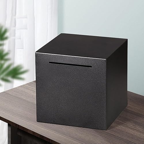 Miniatura 9 de Hucha para adultos, de acero inoxidable, caja de ahorro de metal y caja de ahorro de dinero para ahorrar dinero, color plateado, M