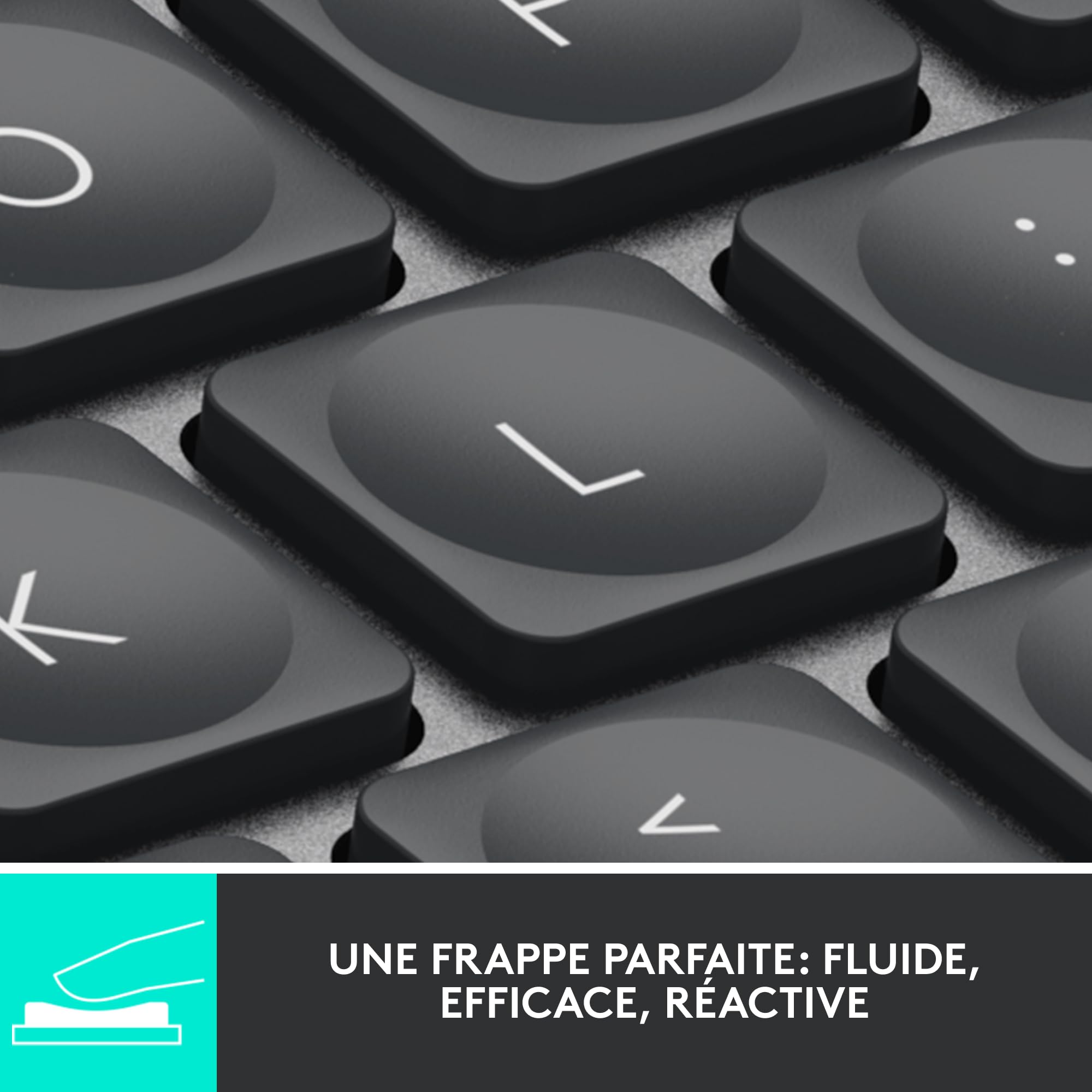 Logitech MX Keys Mini Minimaliste Clavier sans Fil Illuminé, Compact, Bluetooth, Rétroéclairé, USB-C, Compatible Apple macOS, iOS, Windows, Construction métal, Francais AZERTY - Gris foncé