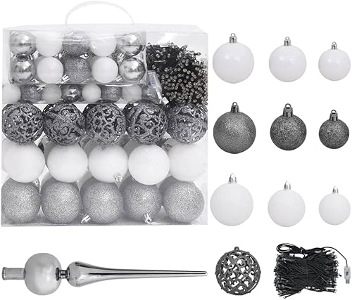 Miniatura 4 de Nordmann - Juego de árbol de Navidad artificial de abeto con luces LED y bolas, árbol de Navidad artificial, árbol de Navidad con Luces, árbol de