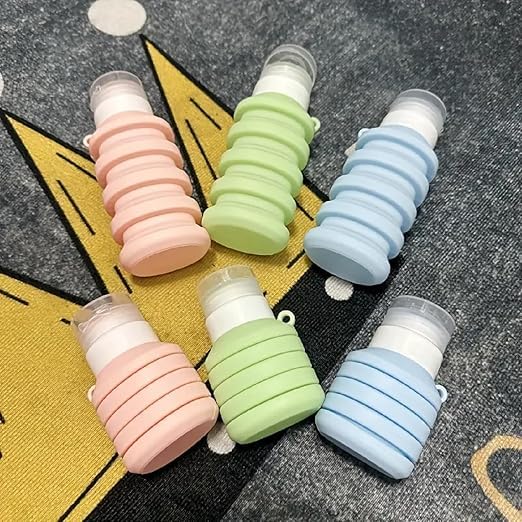 CLICKSWIFT Portable Collapsible Leak Proof Silicone Travel Shampoo Bottles Kit, Refillable Food Grade, Foldable Squeezer bottle Travel Accessories For Shampoo Lotion, Multicolor, 1 Pc-image-19