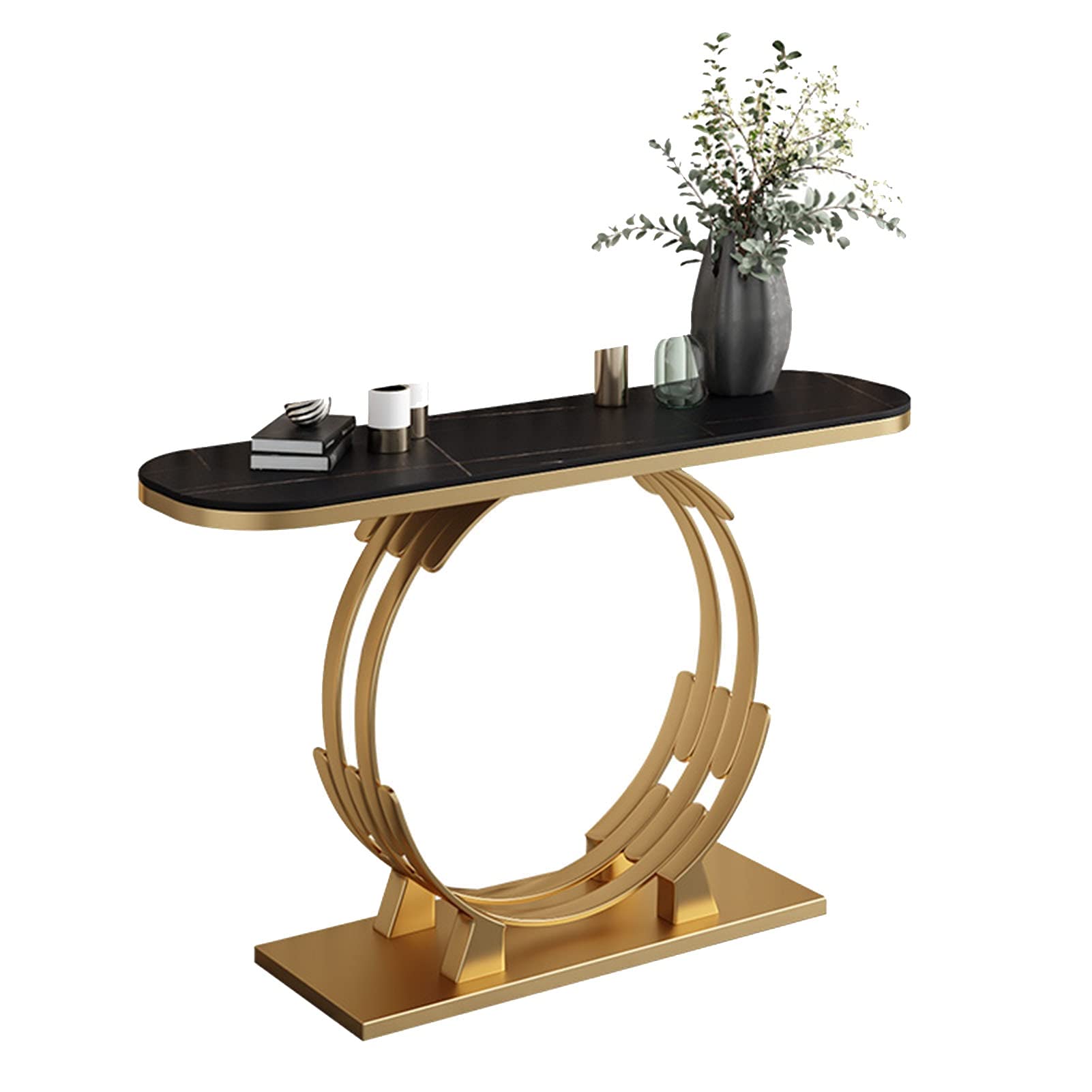 Axdwfd Console Table Living Room Console Table, Metal Sofa Table, Rock Narrow Table, Wall Table 31.4×11.8×31.4 Inches