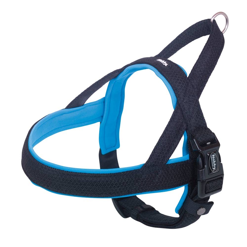 Nobby Preno 80552-32 Norwegian Harness Mesh Light Blue Length 50-64 cm + 42 cm Width 25/35 mm