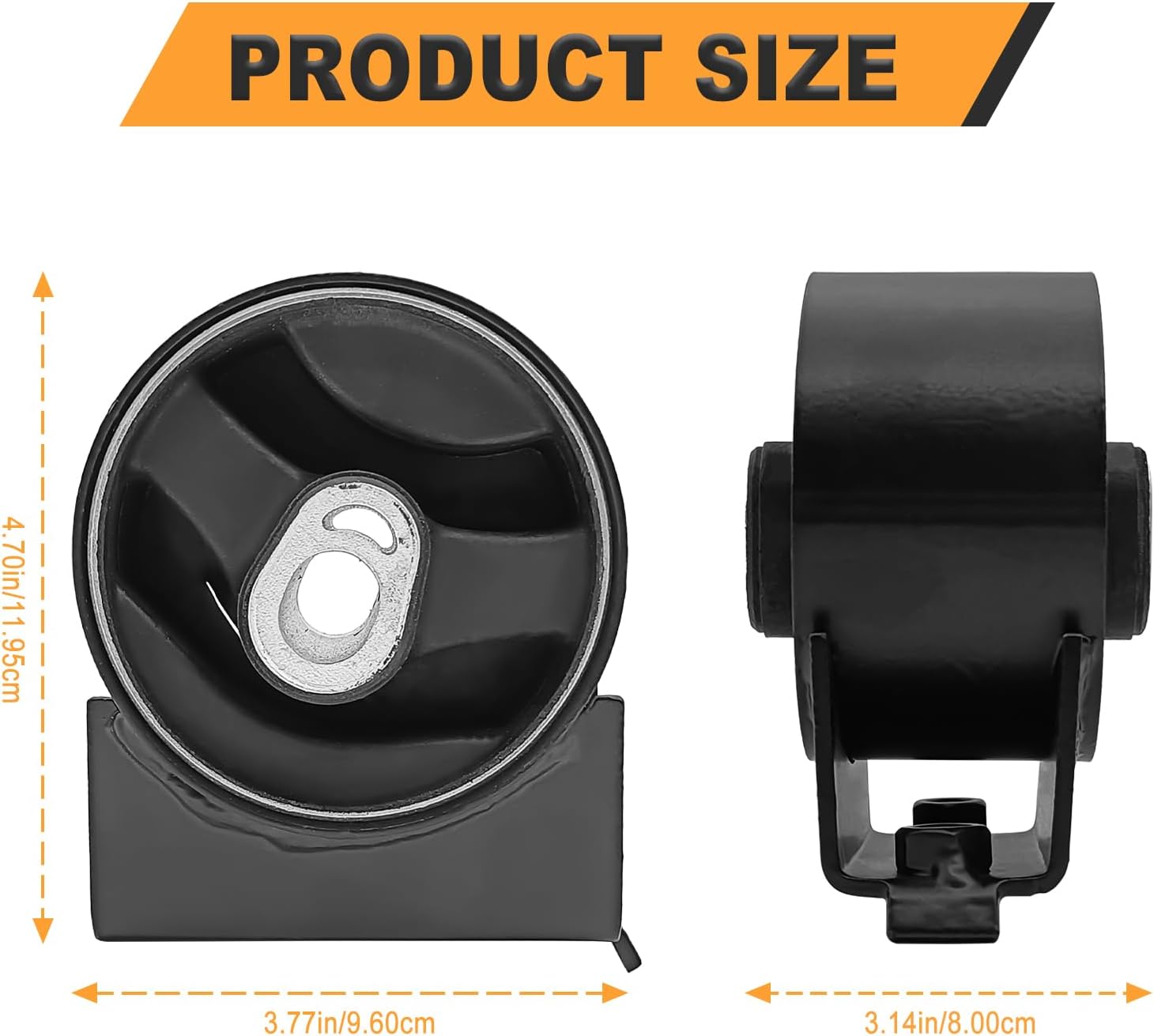 Front Engine Motor Mount, Compatible with VW Routan 2011-2014, Cargo Van 2012-2015, Chrysler Town 2011-2016, Country 2011-2016, Grand Caravan 2011-2019, Replace OE #5273883AD, A5665, EM-4050