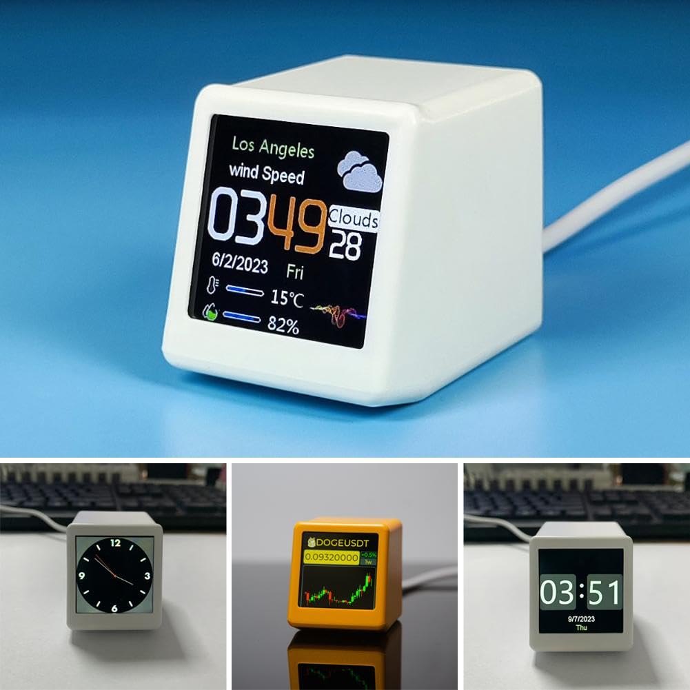 Display Prix Crypto Tracker Crypto-monnaie NAUXIU - Affichage Temps Réel  Bitcoin, Météo, Photos, Gadget Bureau Connecté Affichage Crypto-monnaies