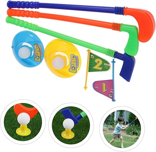 Miniatura 6 de Boys and Toy Set for Indoor Play Fun Plastic Golfing Playthings for Ages 3-8 Includes Clubs Balls and Putting Mat Parent-Child Interactive Games