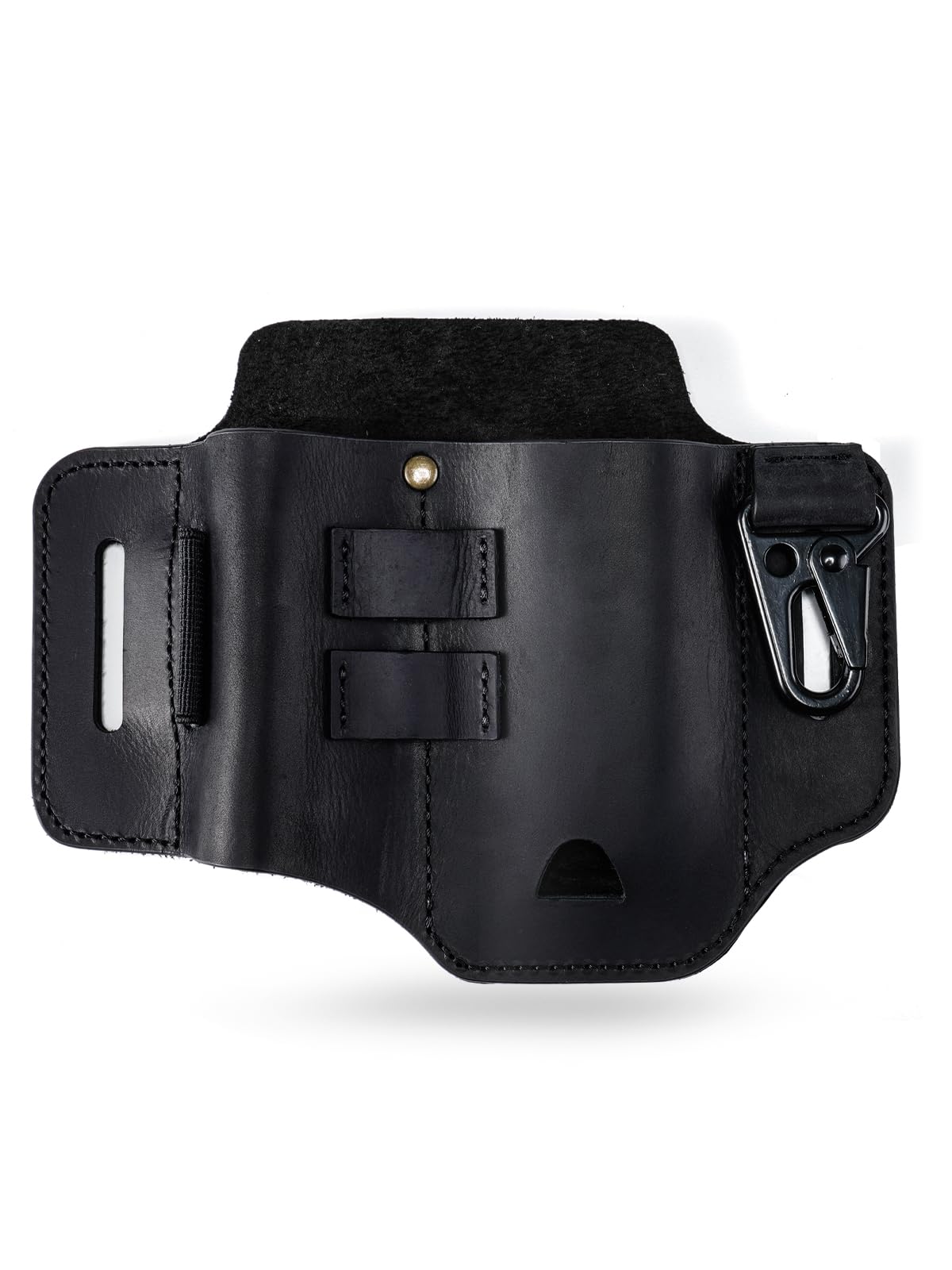 Funda multiherramienta Leatherman, organizador EDC de cuero con linterna, bolígrafo y clip de llavero, ideal para trabajo y uso diario