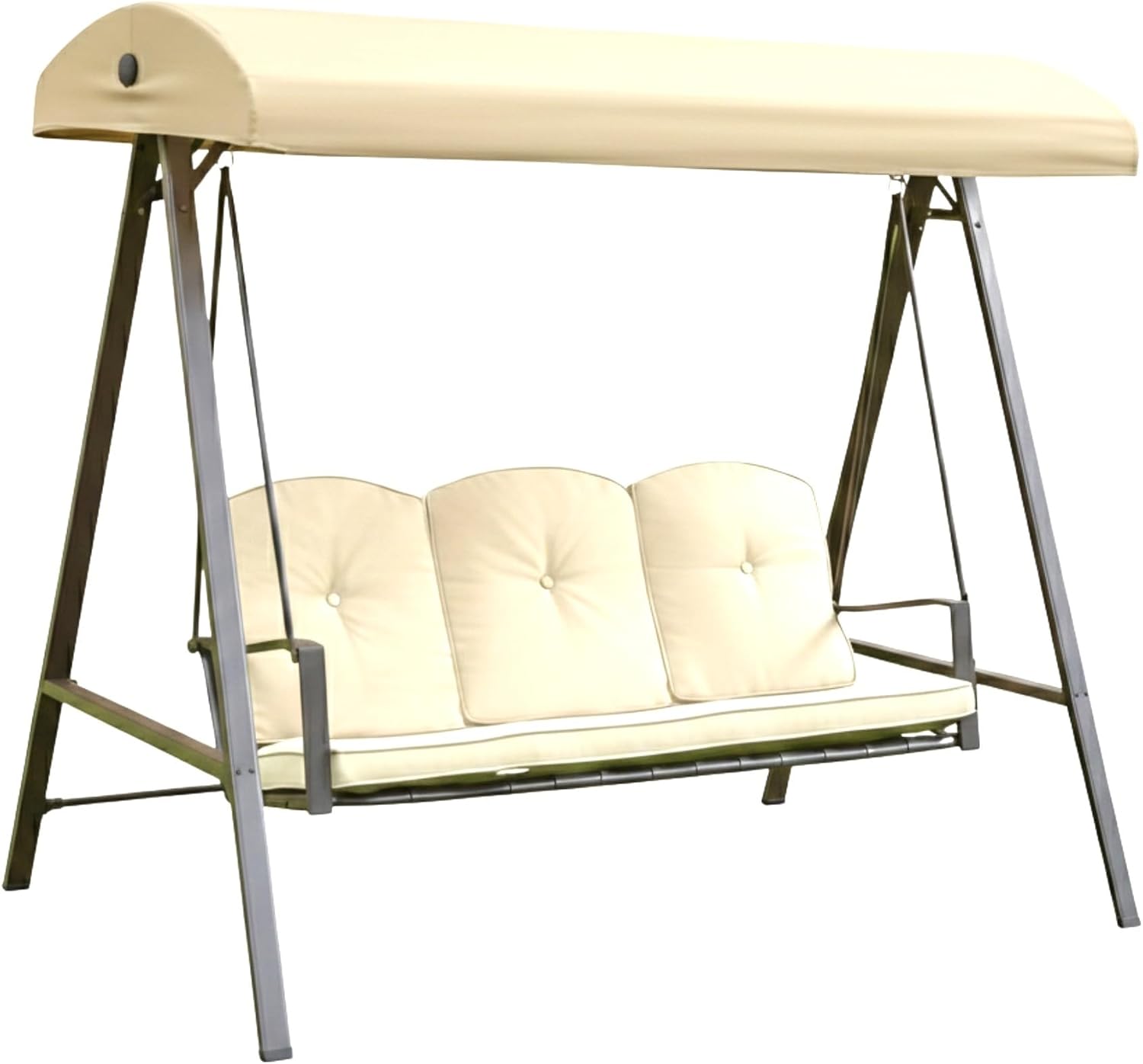 Garden Winds Reinforced RipLock 350 Replacement Canopy Top Cover Compatible with Cunningham Swing Model GSS00132D - Beige