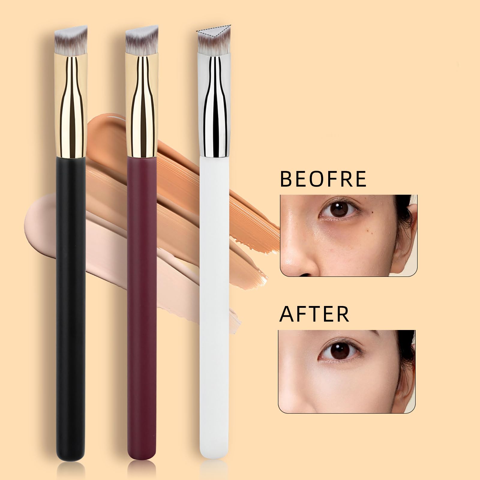 Precise Makeup Brush Triangle Cosmetic Brushes Suitable For Creating Fashiona Look Easy Application And Smooth Blending