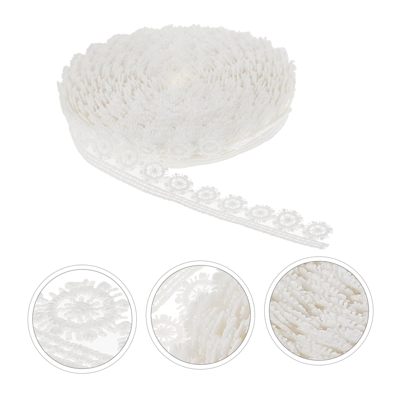 STOBOK 5rollos Cinta De Encaje Decorativa Para Manualidades De Yardas De Encaje Bordado Para Vestidos De Novia Ropa y Accesorios De Costura