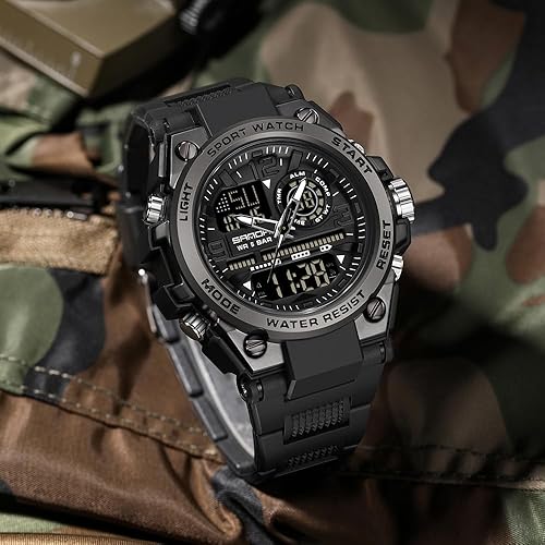 Miniatura 3 de KXAITO Relojes deportivos para hombre al aire libre, impermeable, militar, fecha, tácticas, LED, alarma, cronómetro