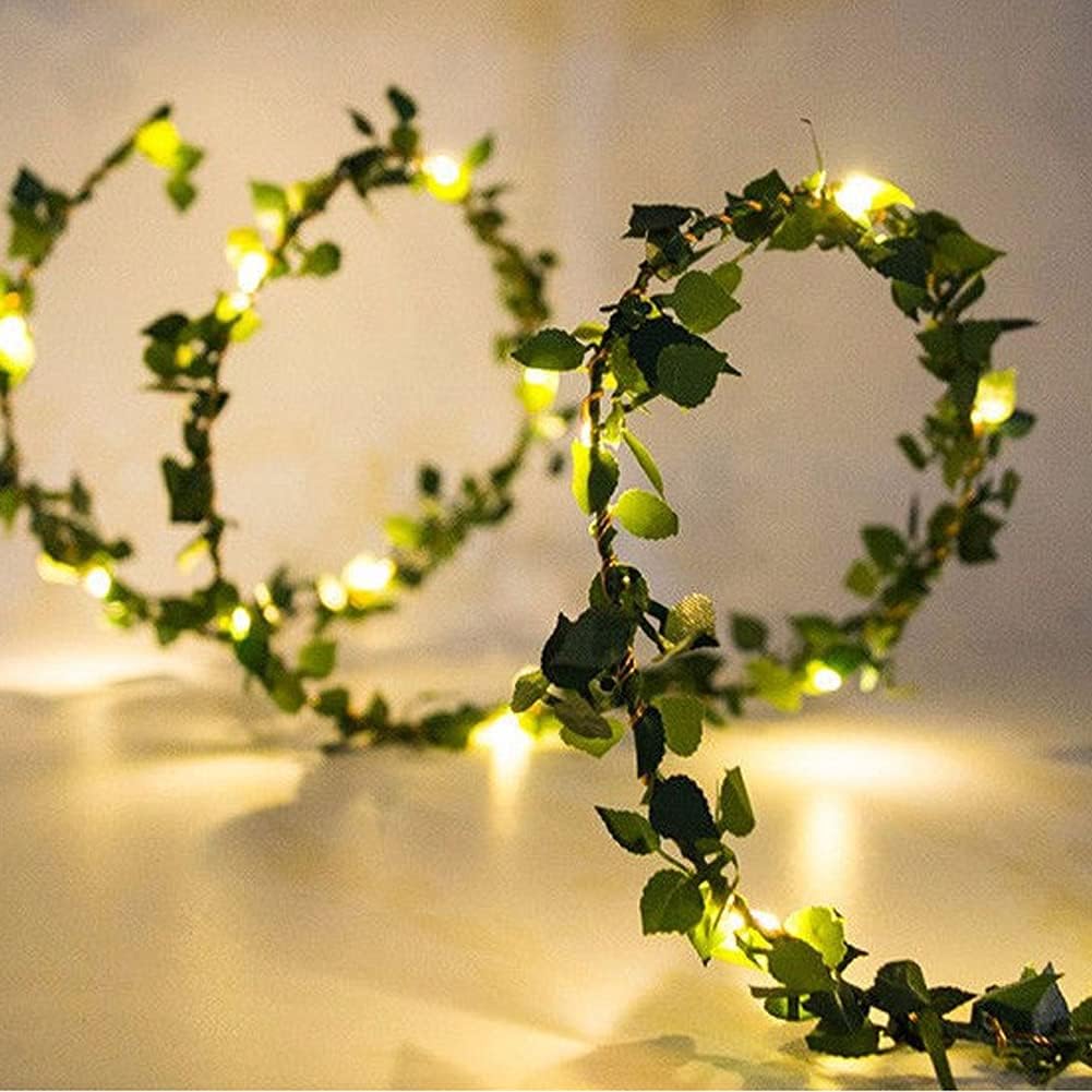 Solar Ivy String Lights Artificial Ivy Leaf Garland Plants Vine Hanging