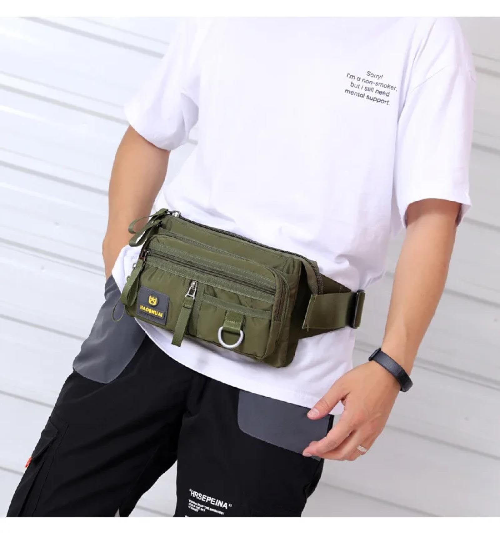 Riñonera Bolsa De Pecho con Cremallera Nylon Hombre Riñonera Bolsos De Cinturón Bandolera Mujer Riñonera Riñoneras Hombre