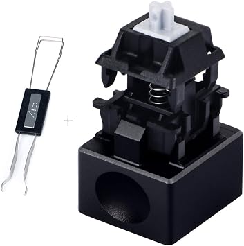 Aluminum Alloy Switch Opener with Keycap Puller for Cherry MX Switches Black