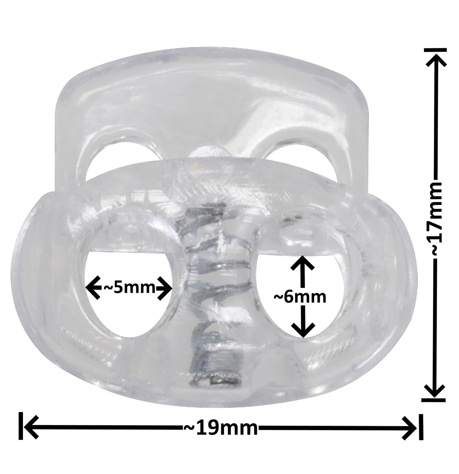 Bloque-cordons Carrés à Ressort - Lot De 12, Blanc, Ouverture 10 Mm, Pour Vêtements Et Sacs - 4