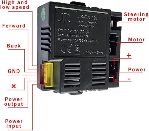 Miniatura 3 de JR-RX-12V JR1630RXS 2.4G Caja de Control Bluetooth Controlador Kit de conversión de placa de circuito para ruedas eléctricas, receptor remoto de 12