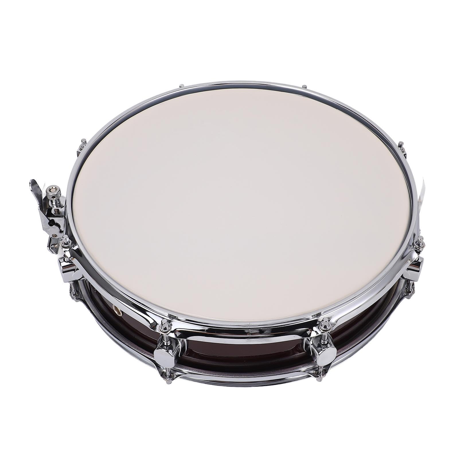 Walfront Set Rullante per Principianti, Struttura a 10 Orecchie, stabilità dell'accordatura Migliorata, Toni Caldi e Risonanti, Perfetto per Studenti di Musica Pop (Borgogna)