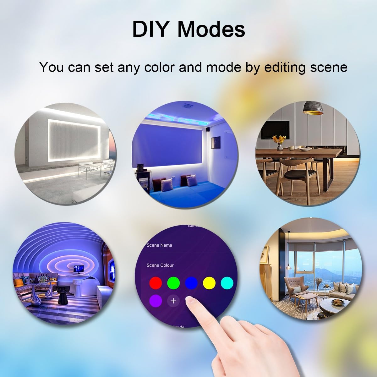 Wifi Led Strip Lights RGB 5050 Led Tape Tuya Smart Life App Controllato, Funziona con, for Party Room Deco (Color : Led strip, Size : 5m)