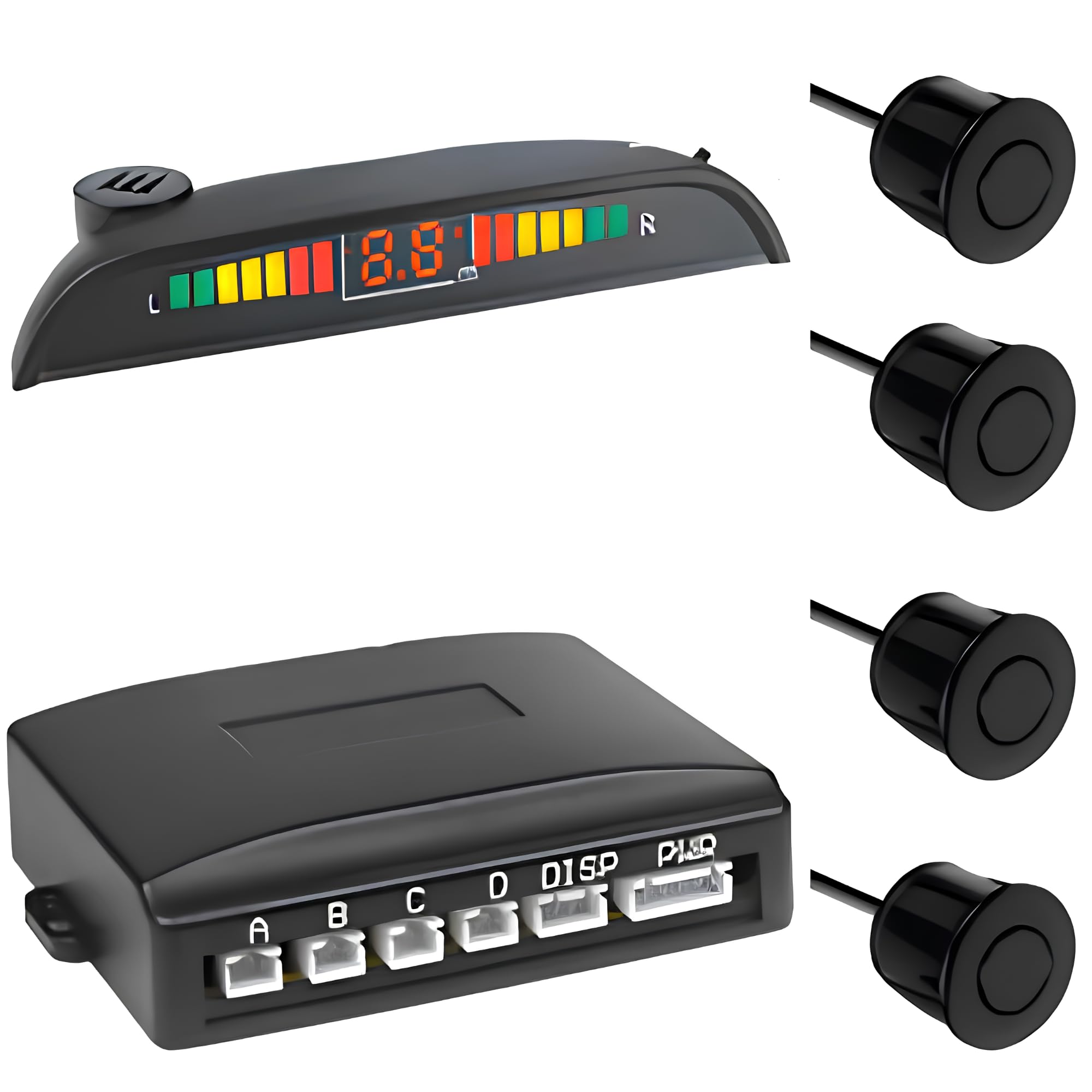Drumstone 5 𝒀𝒆𝒂𝒓𝒔 𝑾𝒂𝒓𝒓𝒂𝒏𝒕𝒚 Car Parking Sensor System with Rear Obstacle Detection, Anti False Alert Technology and Parking Assistance for Cars & SUVs-image-9