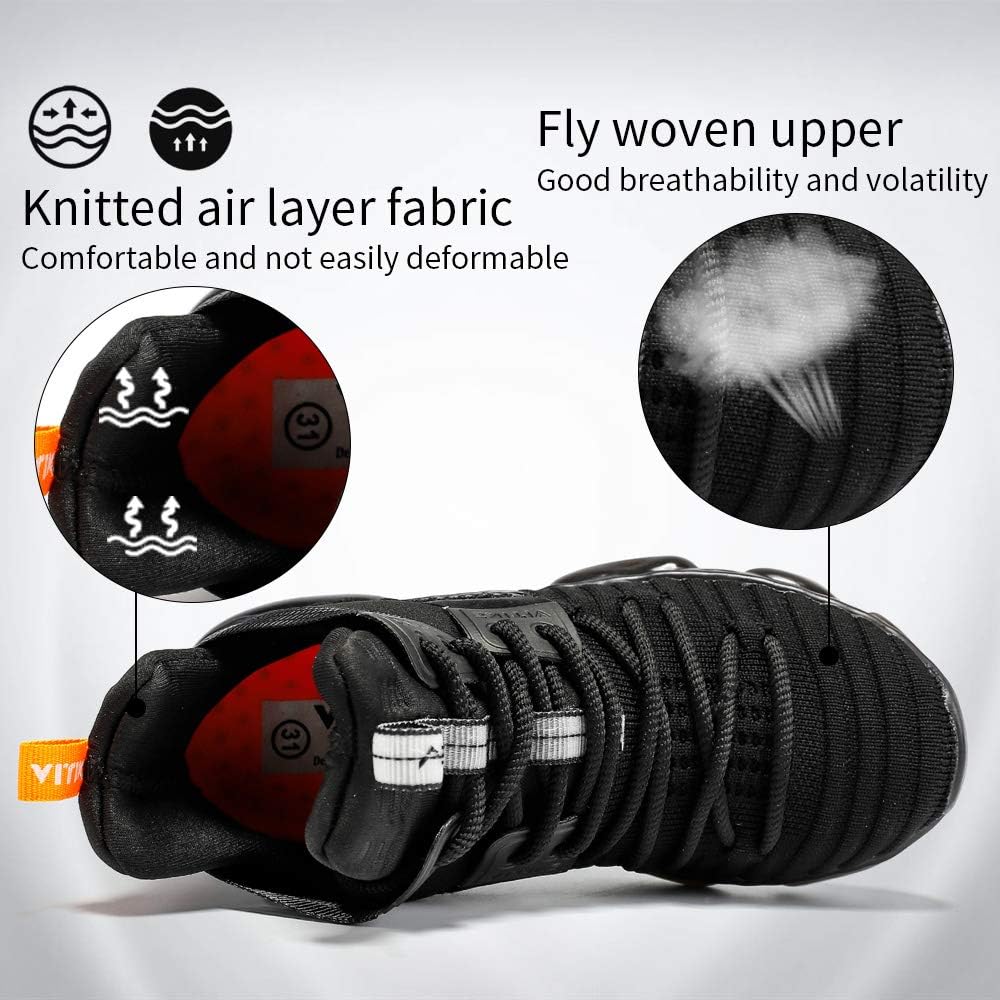 JMFCHI Kids Basketball Shoes High-top Sports Shoes Sneakers Durable Lace-up Non-Slip Running Shoes Secure for Little Kids Big Kids and Boys Girls - Image 2