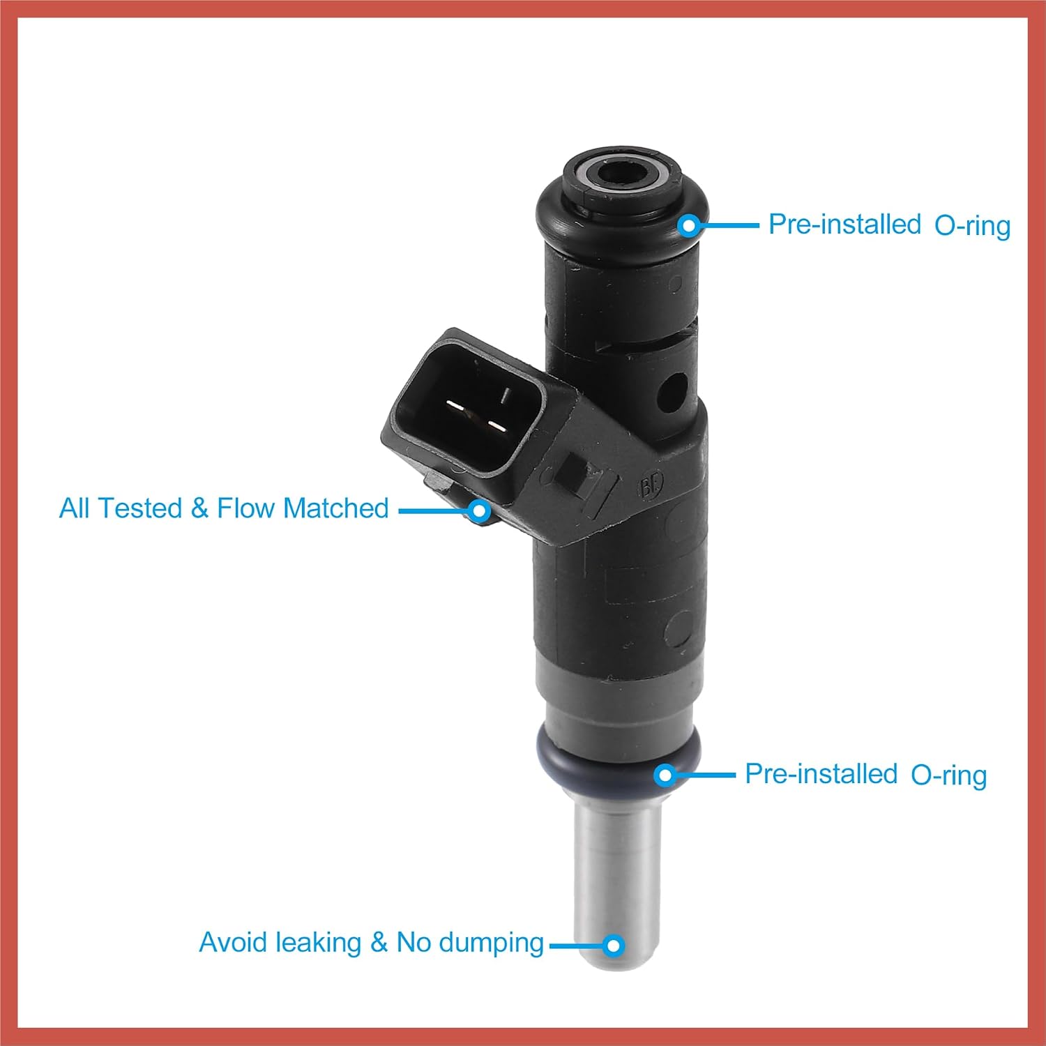 ACROPIX 4pcs 7506158 13537506158 Fuel Injector for BMW 316i 318i 320i E46 E90 2001-2012 for BMW 116i 118i 120i E87 2003-2011 for BMW X3 E83 2005-2011 Z4 E85 05-09 Car Parts, Black