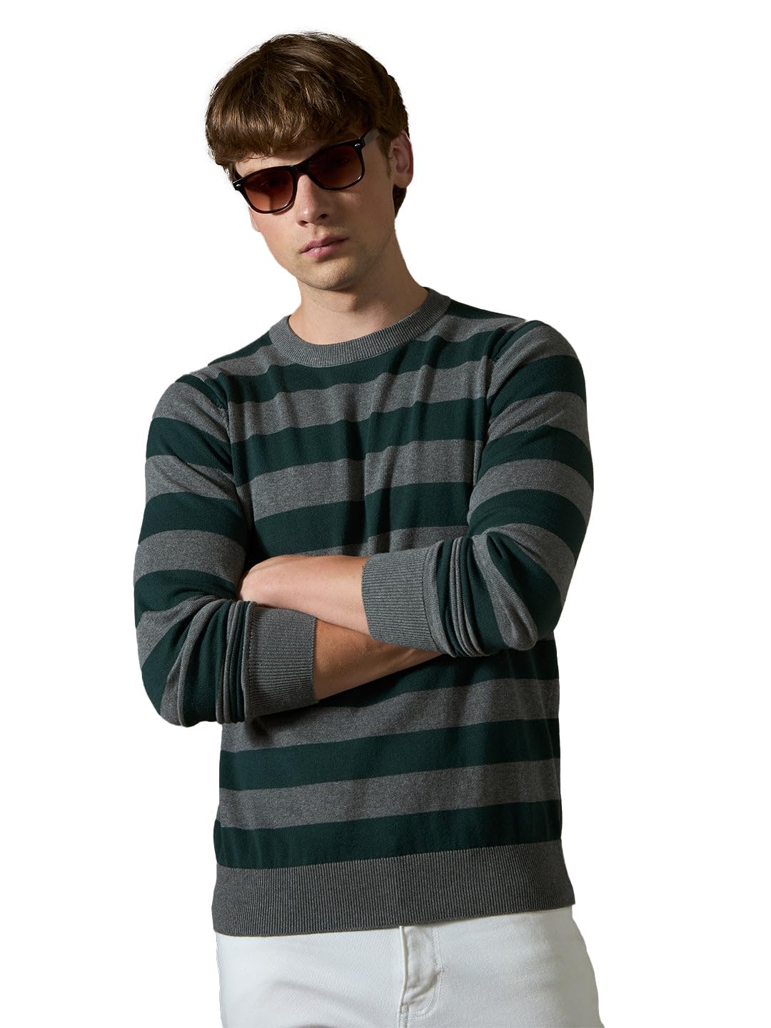 espanshe Piers Striped Sweater Tee Black-picture-9