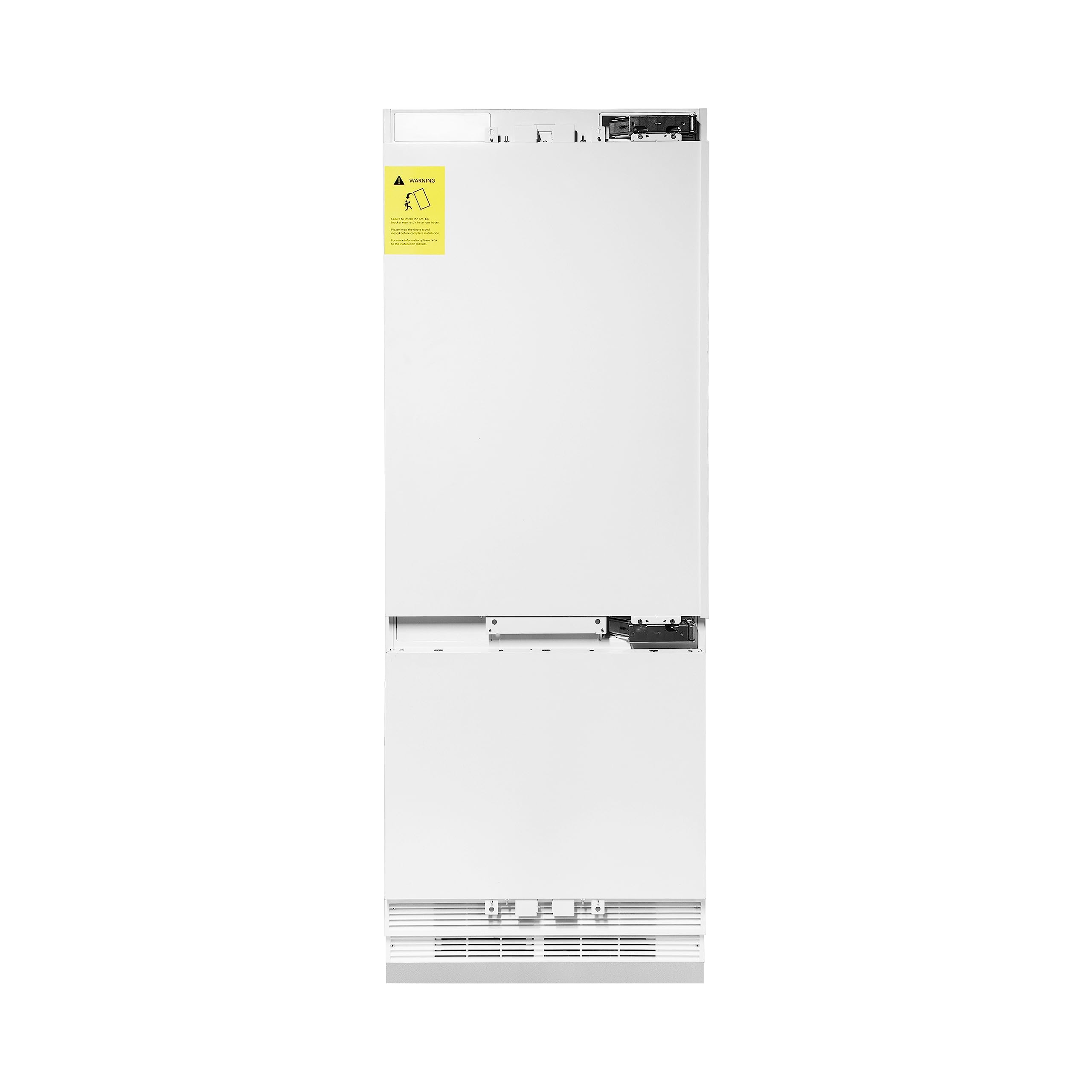 ZLINE Autograph Edition 30 Inches 16.1 Cubic Feet Panel Ready Built-In Bottom Freezer Refrigerator With Water Dispenser And Ice Maker With Champagne Bronze Accents (Rbivz-30-Cb) on Fridge.com - View 2