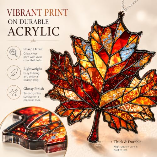 Thanksgiving Decor, Autumn Fall Decor, Maple Leaf Suncatcher - Image 4