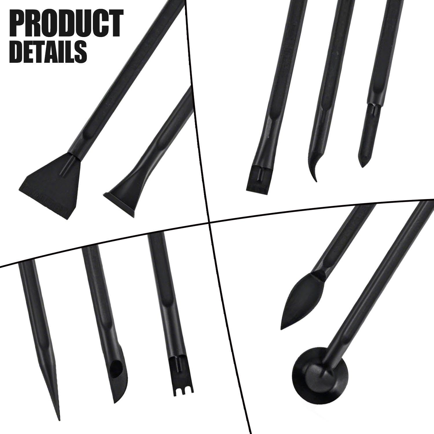 20 Pieces of Plastic Spudger, Gap Cleaning Tool, Disassembly Tool, Multi-Purpose Scraper Tool, Black - Image 3