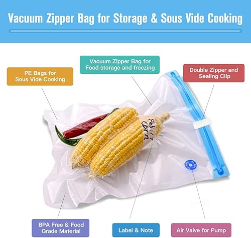 Miniatura 7 de GenieX Sellador al vacío de mano, mini bomba eléctrica recargable para bolsas de almacenamiento de alimentos y recipientes de ahorro de alimentos.