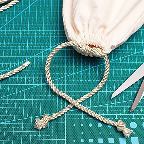 Rayon Nylon Twisted Cord Trim Rope (36 Yards, Cream, 2 Pack) #TOP2