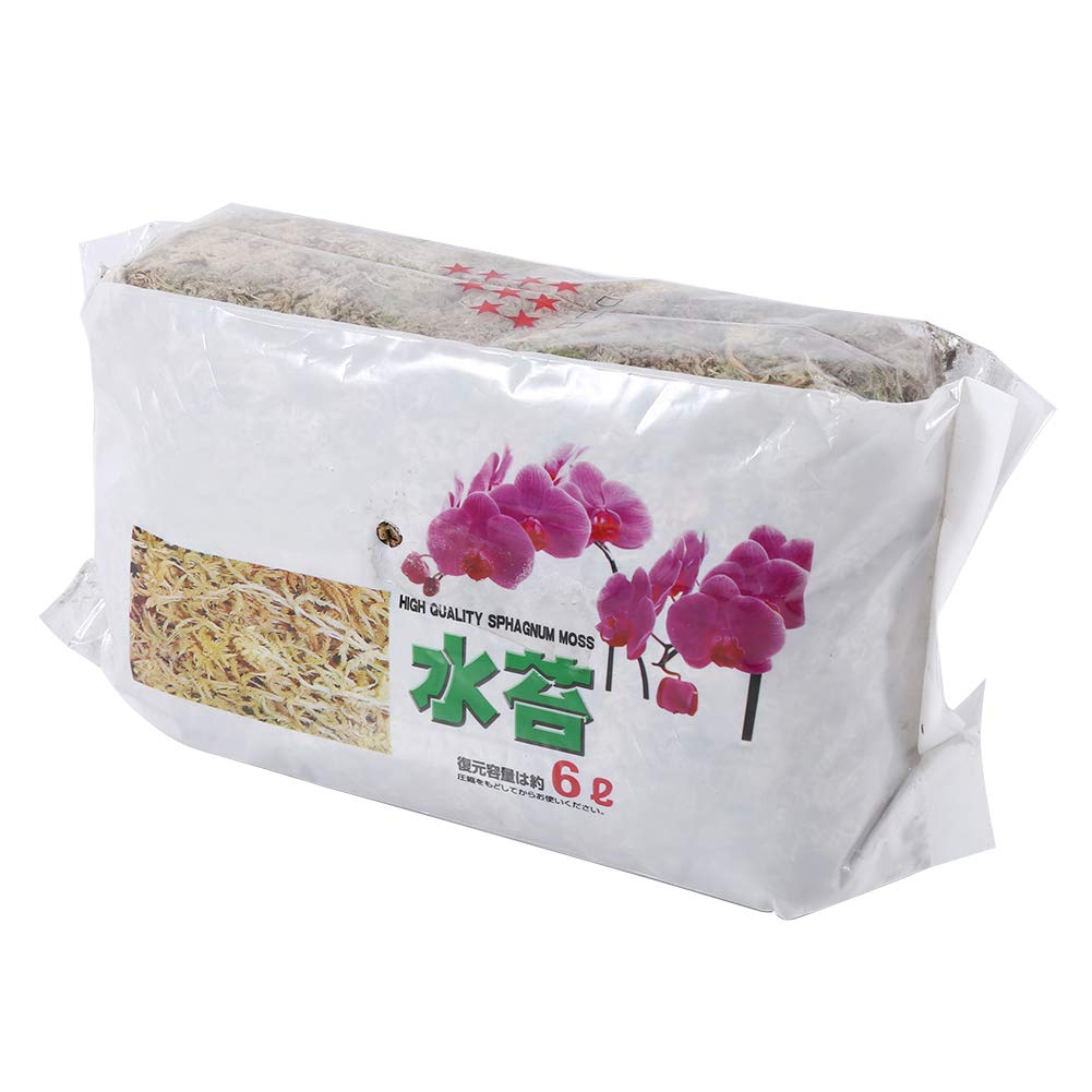 6L Sfagno per Orchidee, Muschio di Sfagno Naturale per Piante con Ricca Materia Organica, Fertilizzanti per Phalaenopsis e Bonsai