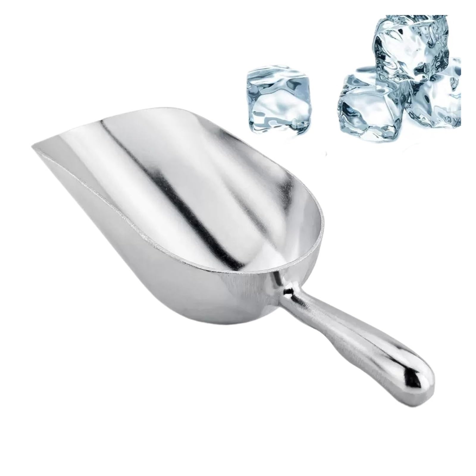 Eisschaufel Holzkohle- und Ascheschaufel aus Kunststoff, Hackschnitzelschaufel, Grillrost, Kunststoffschaufel, passend for Pellets, Säge(24OZ Alum)