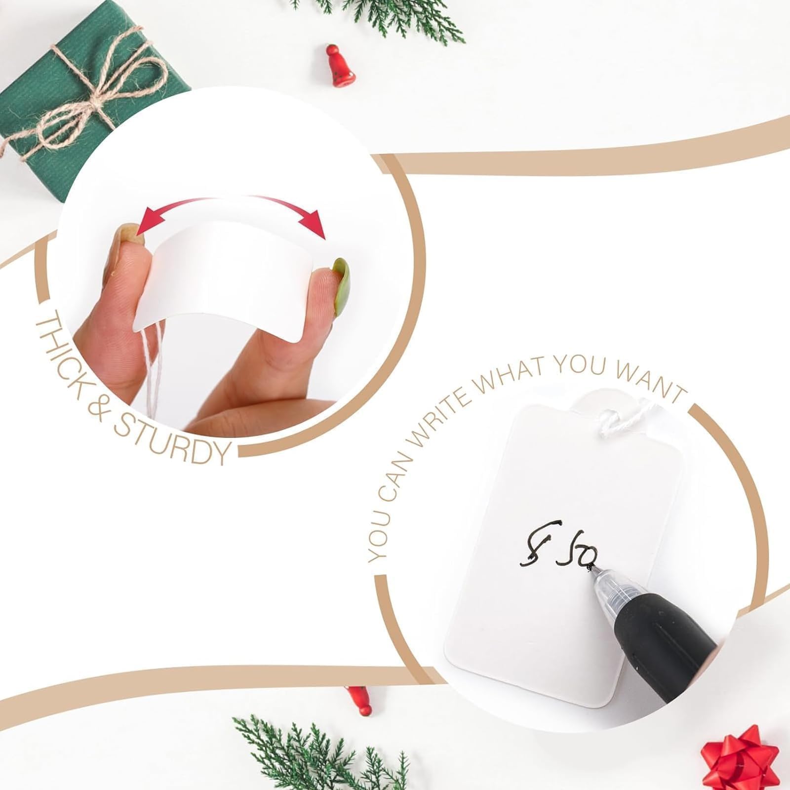 500 Pcs White Price Tags with String, Luggage Tags - Image 3