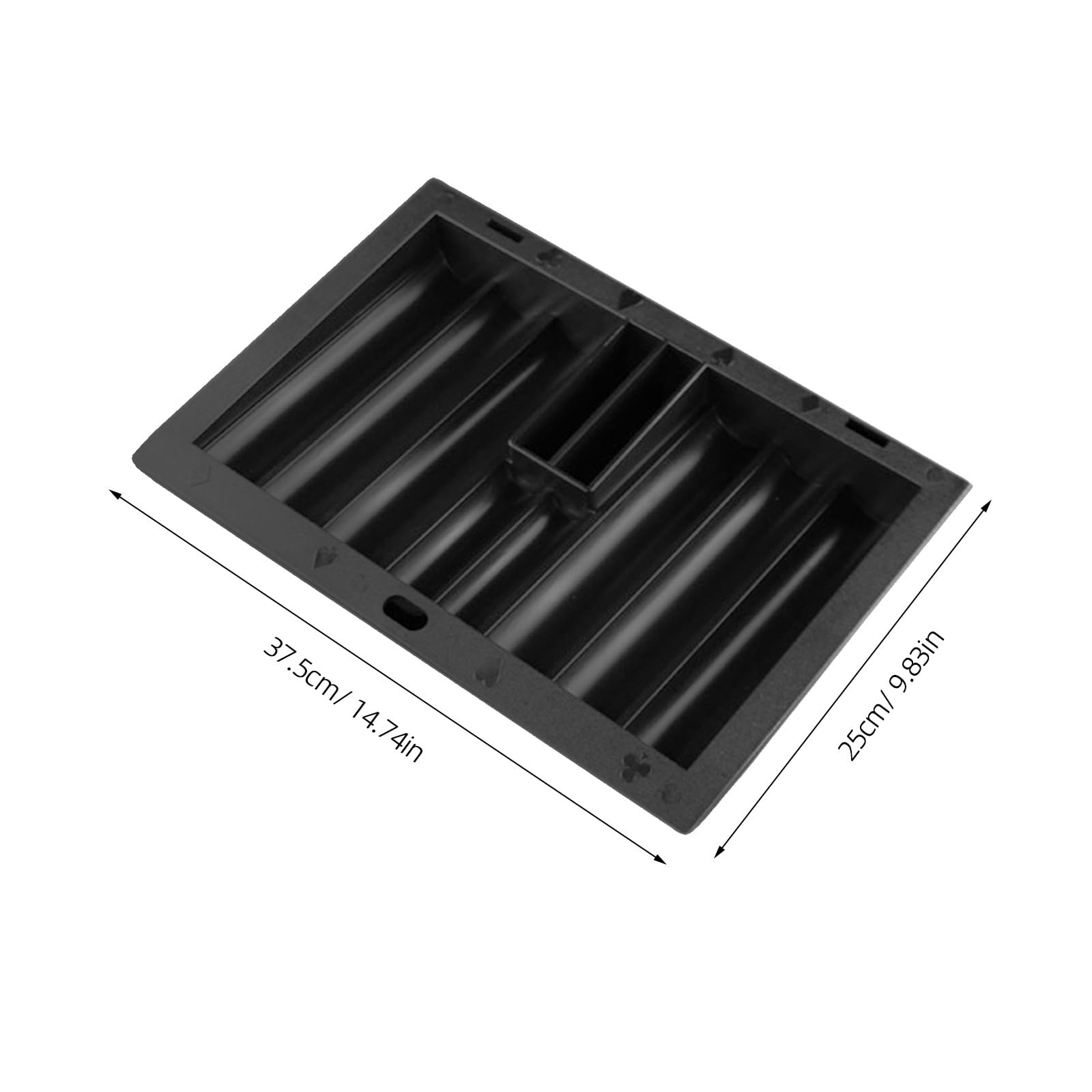 Mikikit Plateau à Jetons de Poker Organise et Range Jetons de Poker en Plastique Noir Capacité de 350 Jetons Équipé de 2 Emplacements pour Cartes pour Jeux de Cartes