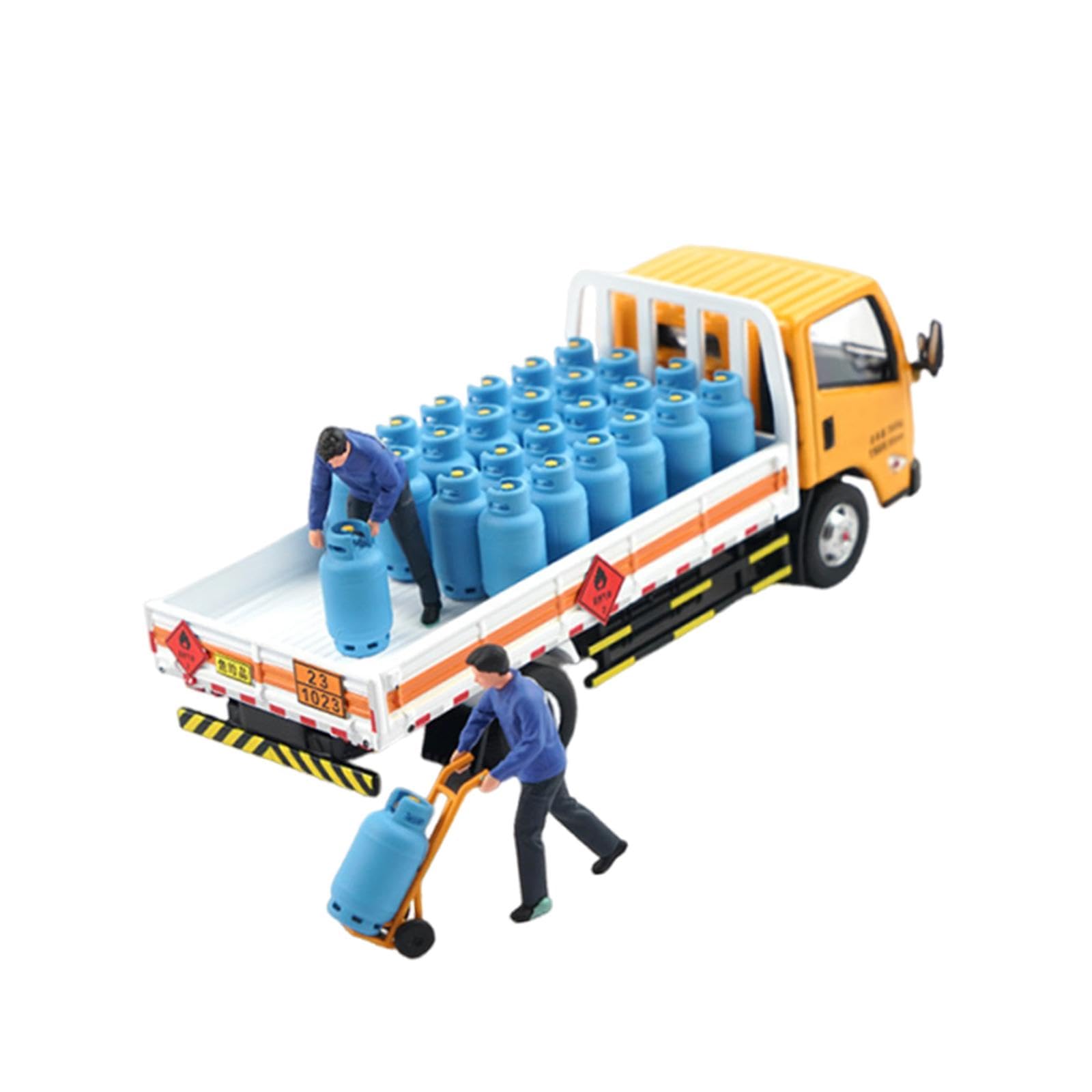 Amagogo 1:64 Sacle Gas Tank Transport Light Truck Model Leggero Professionale Dettagli elevati Realistico Collezione Veicolo Giocattolo