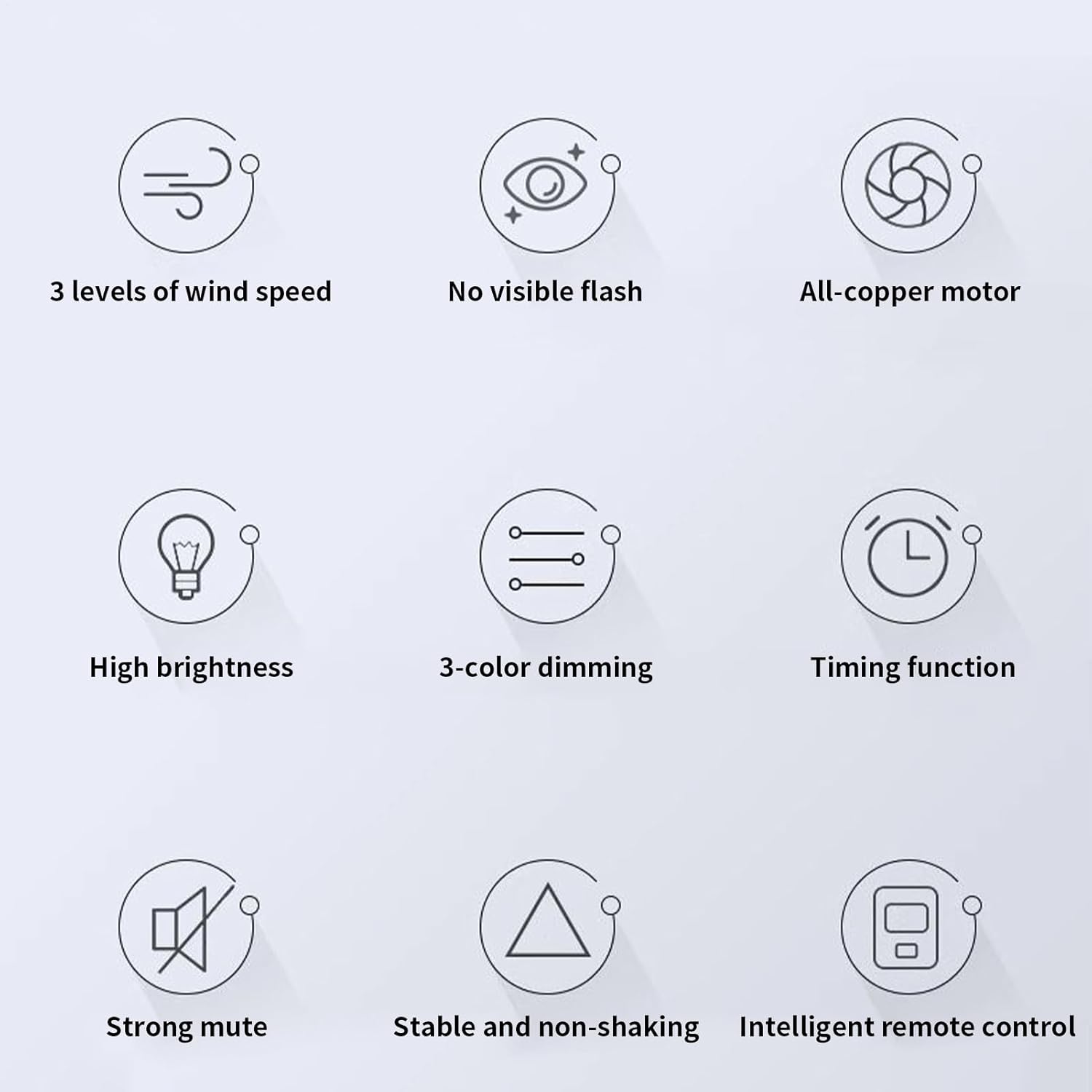 Ceiling Fans with Lights and Remote – Indoor Silent Ceiling Fan with Remote Control | Multi-Functional, Noiseless LED Blower for Bedroom, Living Room, Nursery, and Home Decor