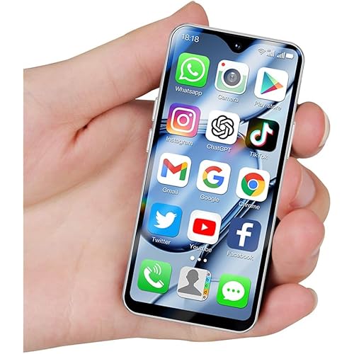 Mini 4G Smartphone Unlocked, 4.3 Inch Full Screen Dual Sim Quad Core Mini Phone Premium Child Phone Small Smartphone Student Pocket Cellphone, 2+16GB (Pearly White)