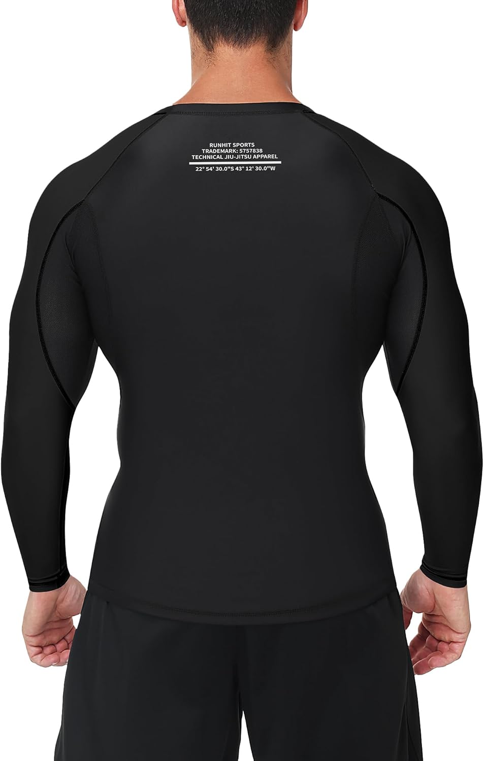 Runhit Men's BJJ Rash Guard Jiu Jitsu Compression Shirts Long Sleeve for MMA No GI Wrestling Grappling Sports Base Layer - Image 2
