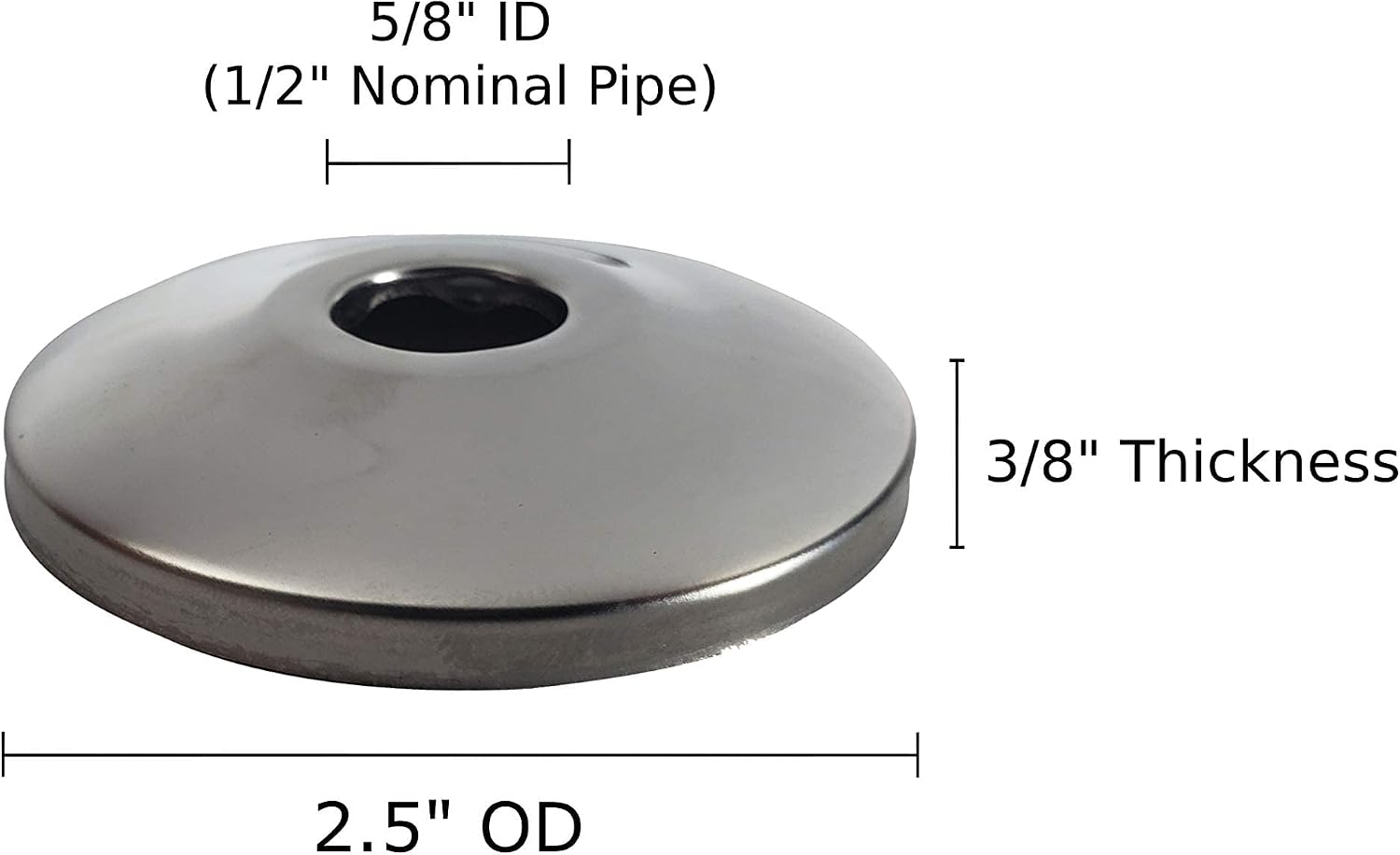 Complete Toilet Set Valve 1/2 in. NOM Inlet x 3/8 in. OD Compression Outlet Angle Shut Off + Escutcheon Plate + 12" Long Stainless Steel Braided Brass Nut Water Supply Line