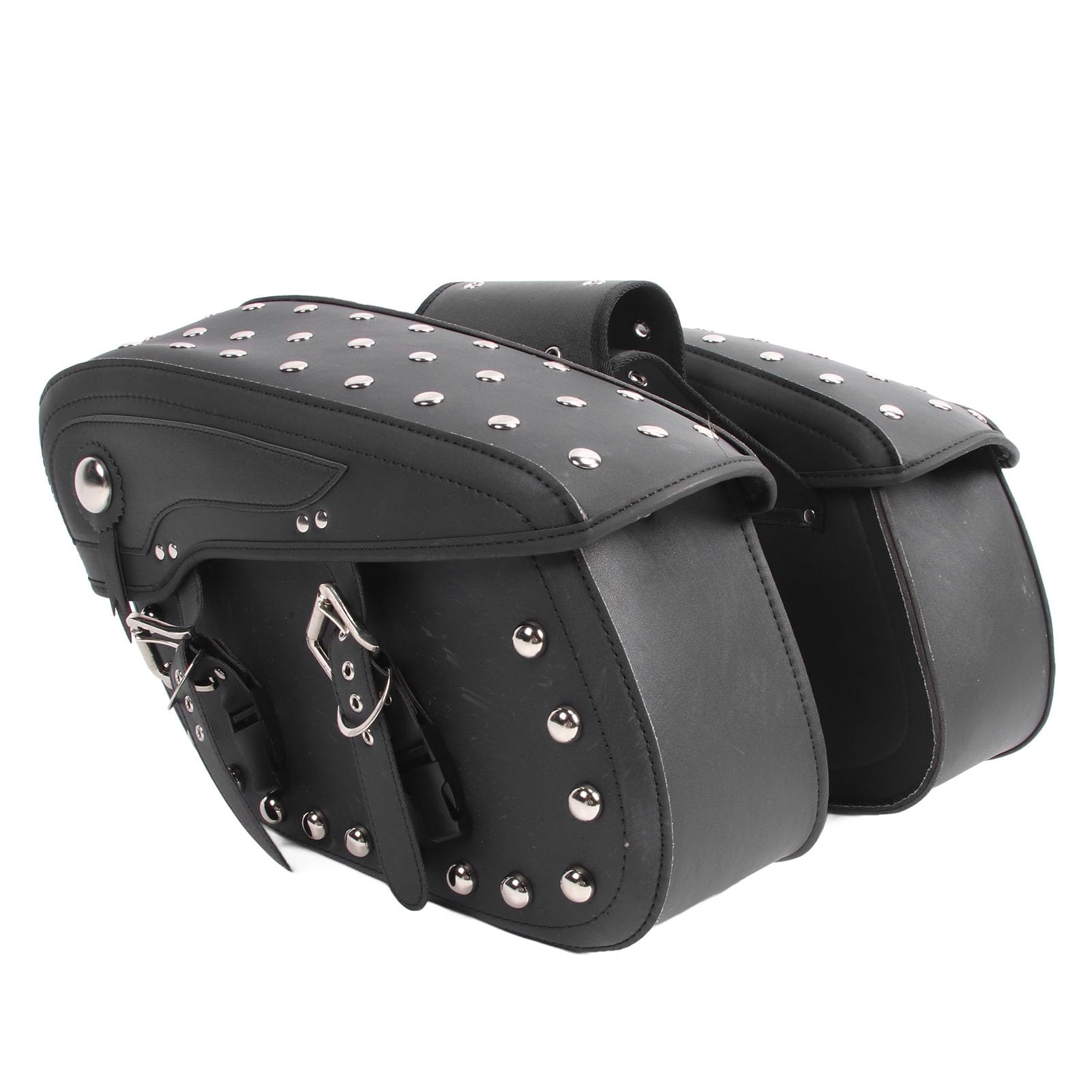 2 szt. Torba Motocyklowa Lekka, Trwała Boczna Torba na bagaż na Motocykl, Skóra PVC 44 X 18 X 32 Cm