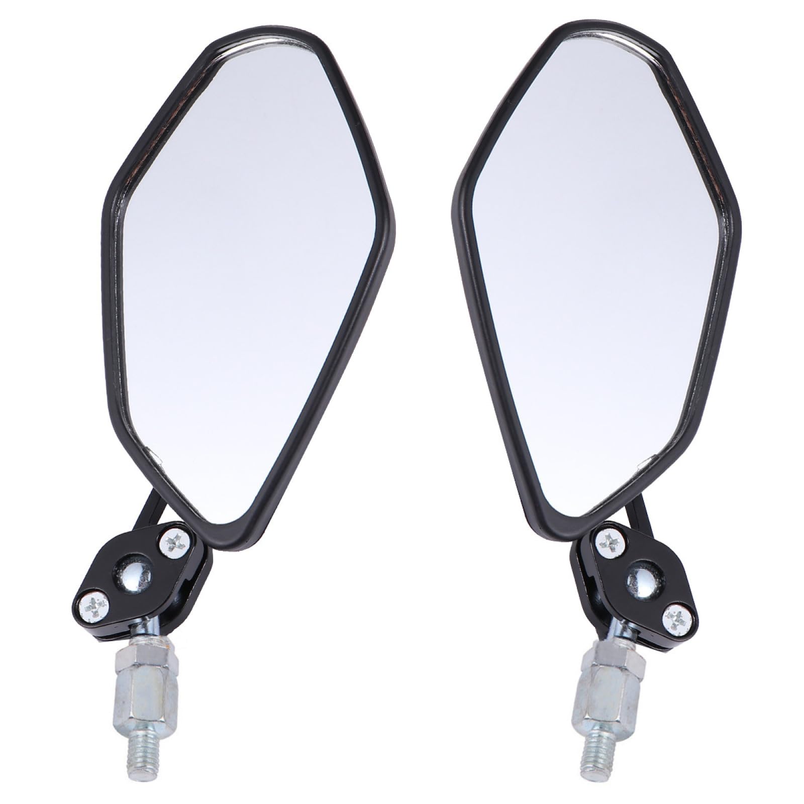 Yardwe Specchio Laterale per Motocicletta Girevole a 360°, Nero, Lega di Alluminio e Plastica, Ampia Visuale per Tour Avventurosi e Cruiser