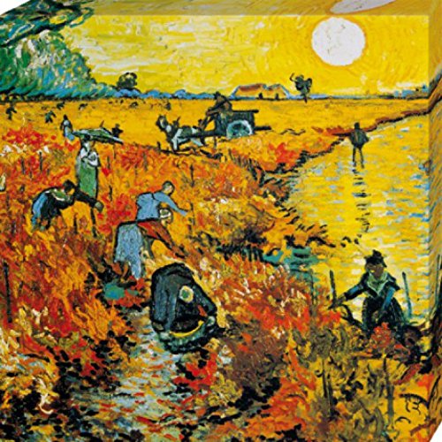 1art1 Vincent Van Gogh Poster „Der Rote Weingarten“ – Leinwandbild 40x30 Cm Auf Keilrahmen, Made In Germany