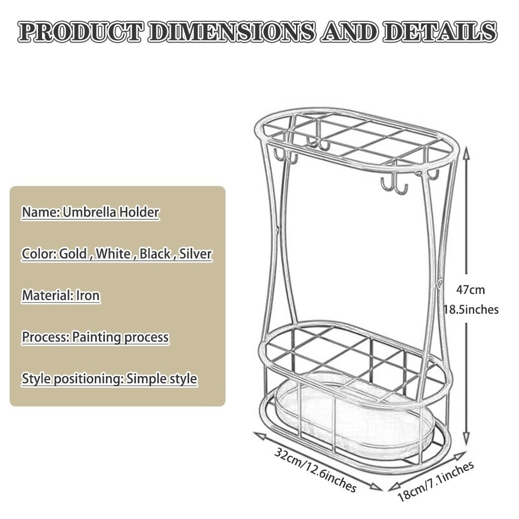 portaombrelli, For struttura cava in stile semplice da ingresso(Gold)
