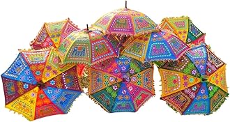 brown leafTraditional Design Handmade Umbrella For Wedding Diwali Decoration Cotton Umbrella For Party Decor