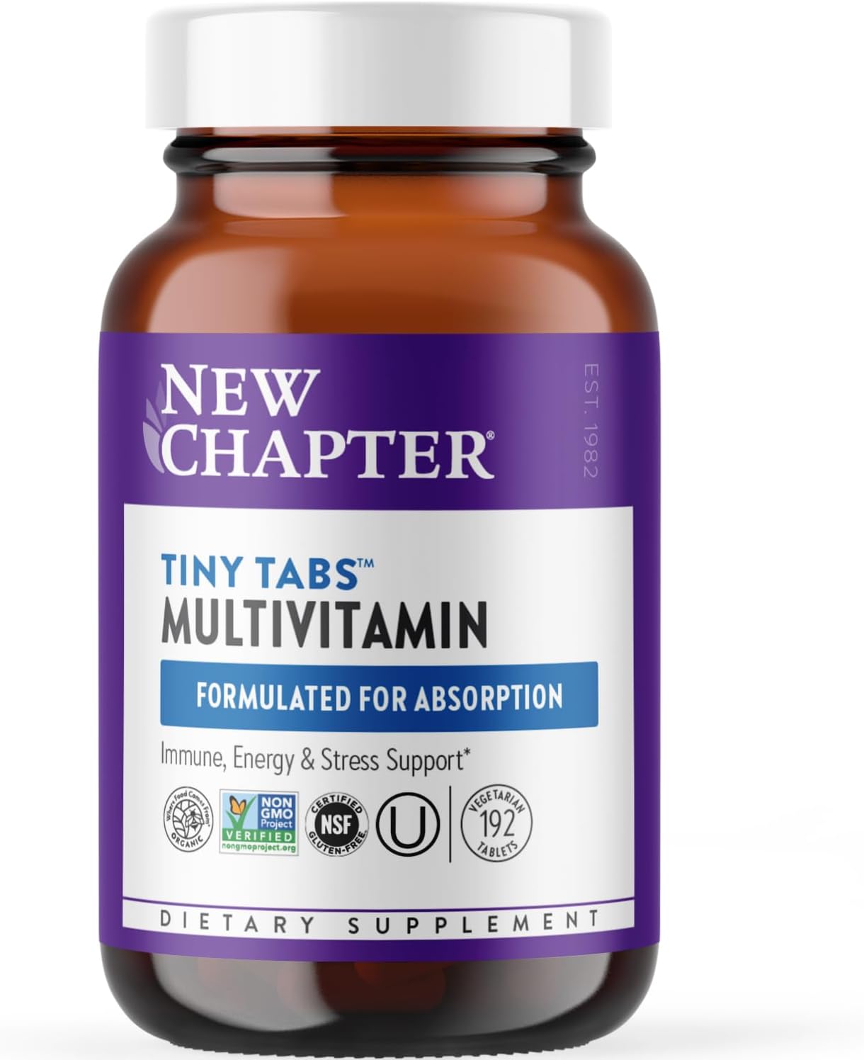 New Chapter Tiny Tabs Daily Multivitamin with 20+ Nutrients, 192 Count