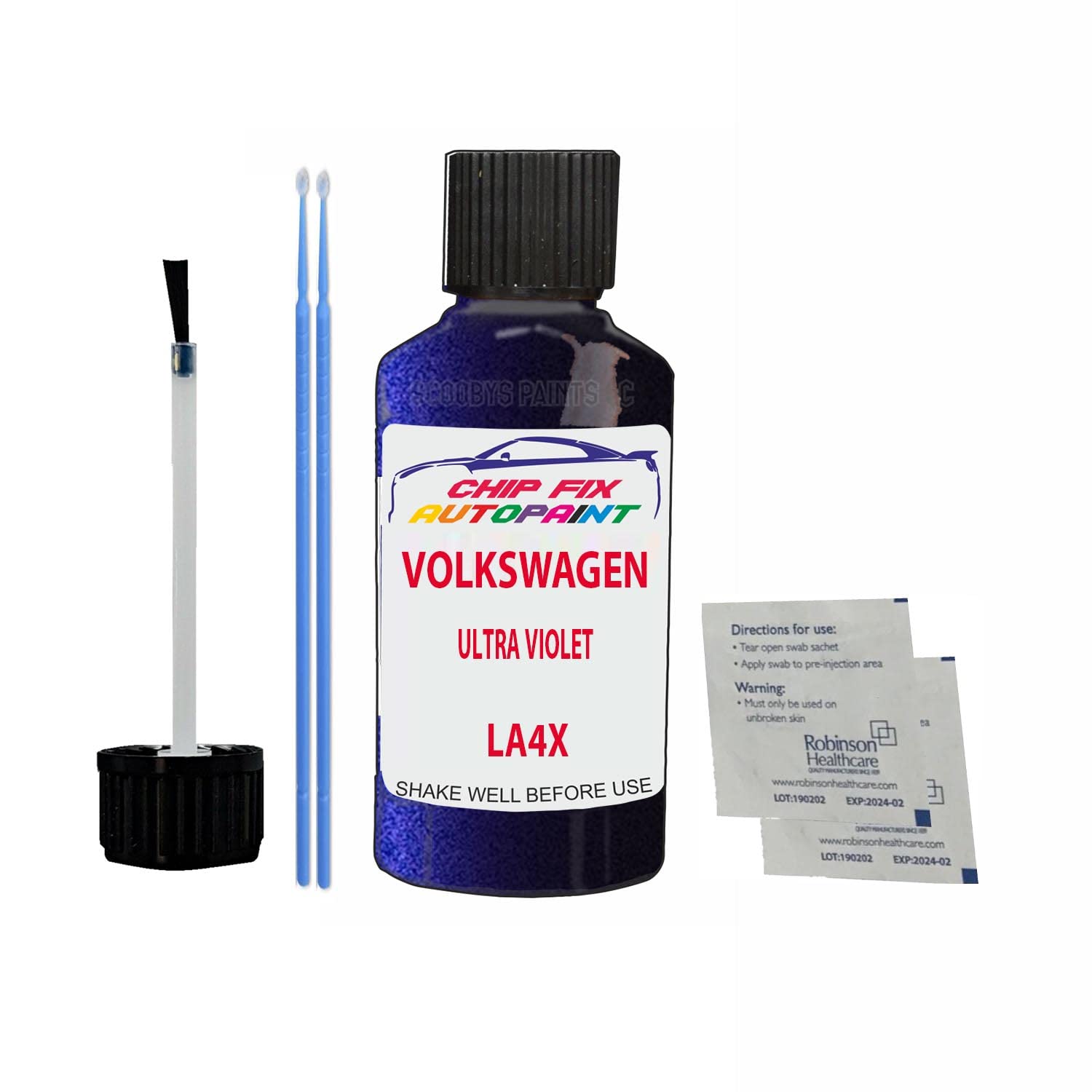 Scoobys Paints Back In The Mix Ultra Violet Touch Up Paint For Volkswagen/Vw Scirocco La4x 2014-2016 30Ml Bottle Brush Scratch Stone Chip Repair Pen